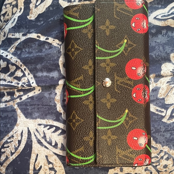 Louis Vuitton Brown and Red Wallet